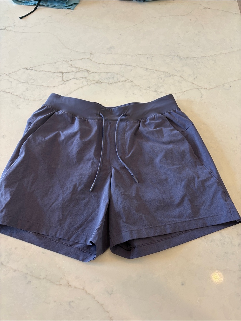 lululemon athletica Men's Slate Navy Drawstring Athletic Shorts